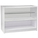 Set 3 Banconi Negozio Modulari Ripiani in Vetro in Laminato Bianco Brillante 