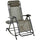 Sedia Sdraio a Dondolo Reclinabile con Poggiapiedi e Porta Bicchieri Grigio 120x67x102 cm