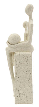 Statuetta Maternità Stons 10x7,5x26 cm in Resina Crema      