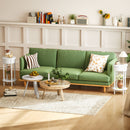 Set 2 Comodini con Cassetto Rotondi Ø35,5 x 71 cm in Legno Bianco 