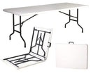 Tavolo Rettangolare Pieghevole da Catering 183x76x74 cm in Polietilene Vorghini Bianco