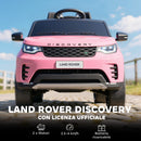 Macchina Elettrica per Bambini Licenza Ufficiale Land Rover Discovery 12V con Telecomando Rosa  