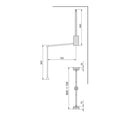 Appendiabiti Saliscendi per Armadio 83-115 cm Max 12Kg in Acciaio Emuca Cromo