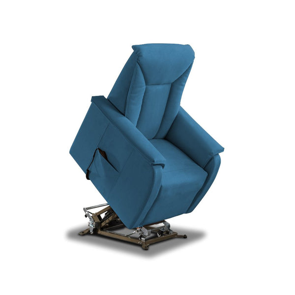 online Poltrona Alzapersona Elettrica 2 Motori 82x108x84 cm Baila in Microfibra Dispositivo Medico 1 Celeste