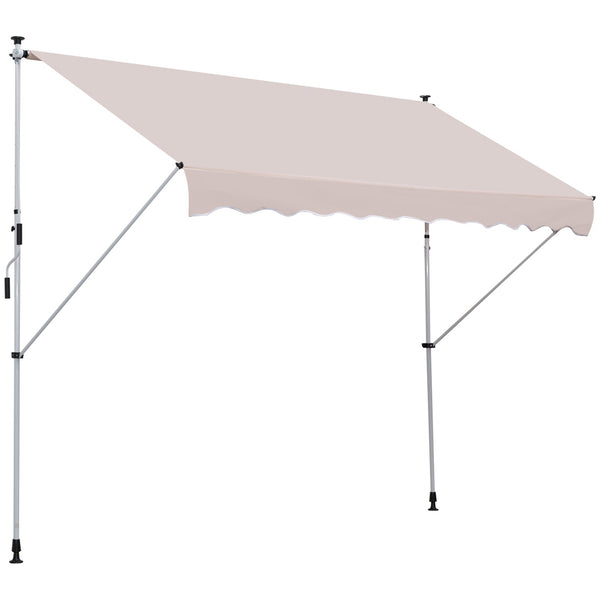 Tenda da Sole Avvolgibile 3x1.5m Autoportante Beige acquista