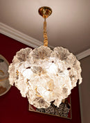 Lampadario Soffitto Ibiscus Ø47x30 cm in Vetro e Ferro Multicolor      
