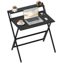 Scrivania Pieghevole 81,5x62x86,5 cm con Ripiano per Monitor Nero   