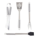 Set 4 Utensili per Barbecue in Acciaio con Valigetta 