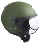 Casco Jet per Scooter Visiera Sagomata CGM Florence 107A Verde Opaco XS - (53-54 cm)