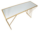 Console Easy 120x40x80 cm in Ferro e MDF e Specchio Oro      