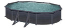 Piscina Ovale Fuori Terra 610x375xh132 cm in Acciaio e PVC Gre Granada