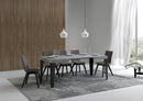 Tavolo Allungabile 110-194x70x77 cm Flame Cemento e Antracite