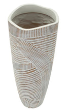 Vaso Resina Woody Ø18x45 cm in Resina Bianco effetto lavato      
