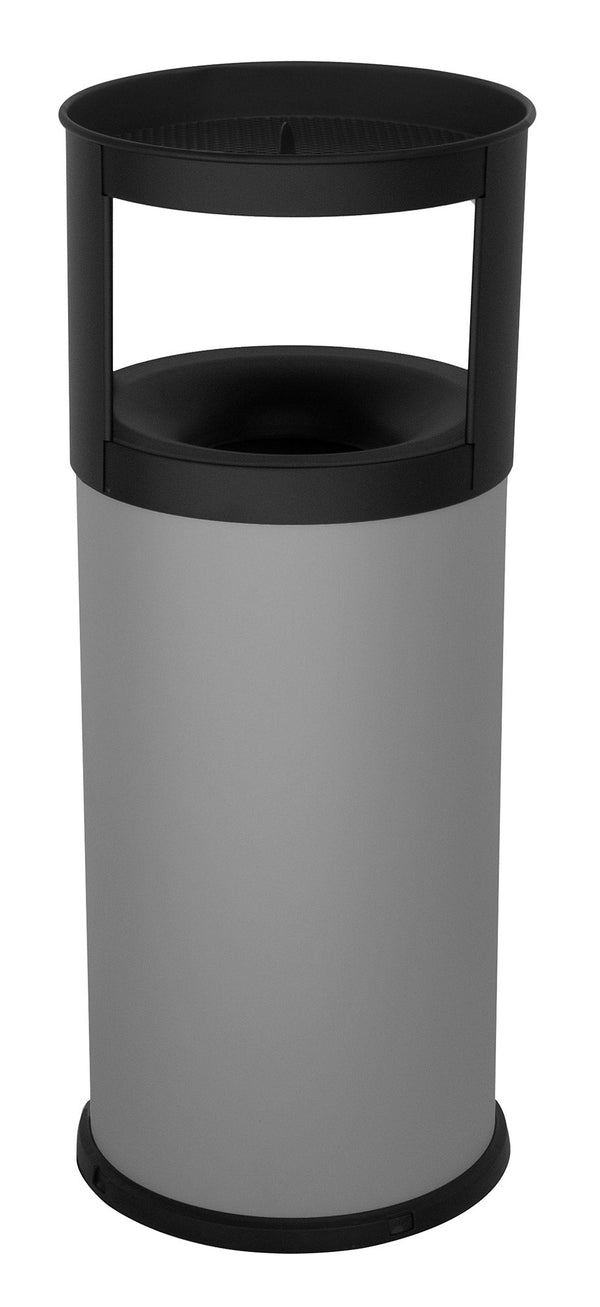 Pattumiera Gettacarte Ø31xh80 cm Autoestinguente Posacenere in Acciaio Verniciato Grigio acquista