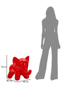 Sgabello Elephant Rosso 86x46x56 cm in Polietilene Rosso      