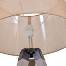 Lampada da Terra Tripode in Legno con Paralume E27 Ø63x150 cm  Beige