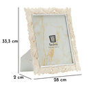 Cornice Butterfly 28x2x33,3 cm in Resina e Vetro Crema      
