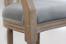 Poltrona Constance in Velluto Grigio 55x46x96 h cm in Velluto Grigio