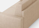 Divano 3 Posti 208x85x85 cm Sakar in Tessuto Beige