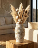 Vaso Resina Oblix Ø19,5x35 cm in Resina Bianco effetto lavato      