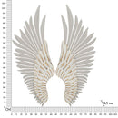 Pannello Ali Natural Coppia 43,8x2,5x104 cm in Ferro e MDF Bianco effetto lavato      