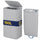 Cesto Biancheria Sporca 42x32x67cm Portabiancheria 105L con Sacco Estraibile Grigio