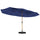 Ombrellone Doppio 467x281x238 cm a 12 Stecche con Manovella Base a Croce e Sacchi di Sabbia Blu Scuro