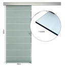 Porta Scorrevole Vetrata 90x205 cm Smerigliata e Satinata 