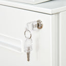 Cassettiera Schedario 2 Cassetti da Ufficio 39x48x67 cm in Acciaio Bianco