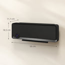 Riscaldatore Elettrico da Parete 56x18,5x11,7 cm a 3 Modalità con Timer 12h in PP e PA Nero      