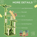 Albero Tiragraffi 49x49x142 cm con Amaca Pallina in Sisal Verde