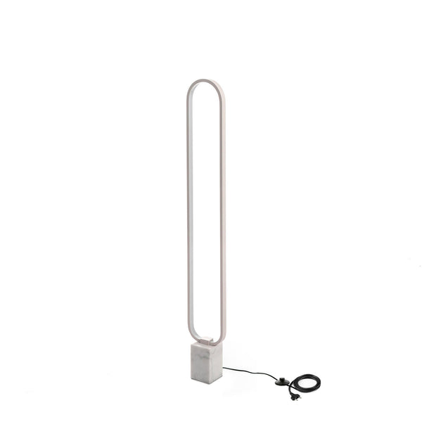 Lampada da Terra a LED 10x18xH125 cm in Metallo e Marmo Naos Bianco online