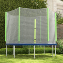 Rete di Protezione per Trampolini a 6 Pali con Ingresso con Cerniera Ø244x180 cm in PE Nero e Verde