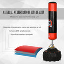 Sacco Boxe Kickboxing da Terra Ø60x180 cm  Nero e Rosso