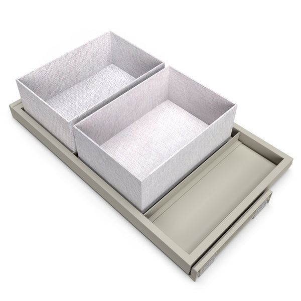 prezzo Kit 2 Cestelli e Vassoio per Amadio Regolabile 800 mm Emuca Grigio Pietra