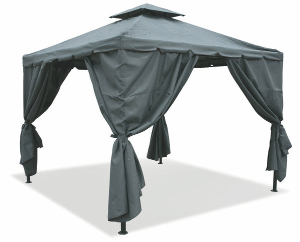 prezzo Gazebo da Giardino in Metallo 3x3m Soriani Tangeri Grigio