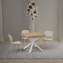 Tavolo Allungabile 90/194x90x77 cm Clerk Premium Quercia Natura