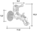 Rubinetto per Fontana da Giardino in Ottone Morelli Sferino