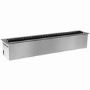 Camino Elettrico a Vapore Acqueo con Fiamme 3D con Bruciatore a Incasso 150x22,7x17,8 cm VAPOR3D150 Telecomando e APP in Acciaio e Alluminio Nero