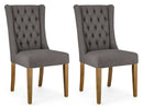 Set 2 Sedie 51x63x104h cm Columbia Grigio Bouclè 