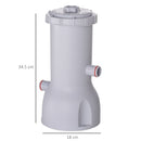 Pompa Filtro Portata 3785 L/h per Piscine Fuori Terra 5-5,5 m Bianco