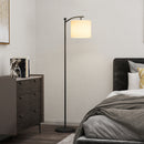Lampada da Terra LED Dimmerabile con 5 Modalità Preimpostate 54,3x30,6x159,6 cm con Telecomando e Timer 60 Minuti in Metallo Nero   
