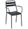 Poltrona Bristol Impilabile 51x52x81 h cm in Acciaio Antracite