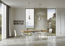 Tavolo Allungabile 120-224x90x77 cm Volantis Quercia Natura Telaio Bianco 