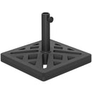 Base per Ombrellone Quadrata da 15kg Pali da 32-38-48 mm Nero  