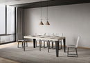 Consolle Allungabile 90-300x40x77 cm Flame Premium Cashmere Telaio Antracite 