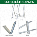 Cavalletto Taglialegna 83x83x79 cm Pieghevole e Triangolare in Metallo con Denti Seghettati Argento      
