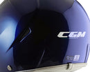 Casco Demi-Jet per Bambini Visiera Sagomata CGM Magic Smile 205S Blu Metallizzato Varie Misure