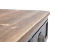 Console Illinois 111x40x76 cm in Ferro e Legno di Abete Grigio e Grigio e Naturale