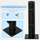 Base Supporto per Ombrellone da Terrazza 12x12x30 cm in Metallo Nero      